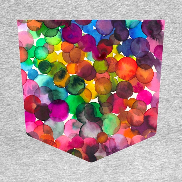 Pocket - Overlapped Watercolor Dots by ninoladesign